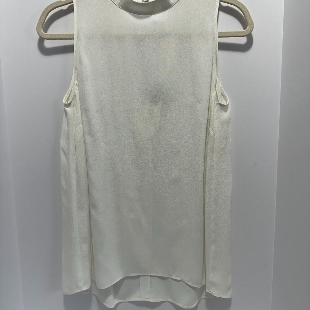 LOFT Women's 100% Rayon Round Neck Sleeveless with Hook & Eye Closure Top